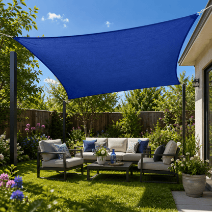 Voile d'ombrage imperméable avec protection UV pour terrasse et balcon