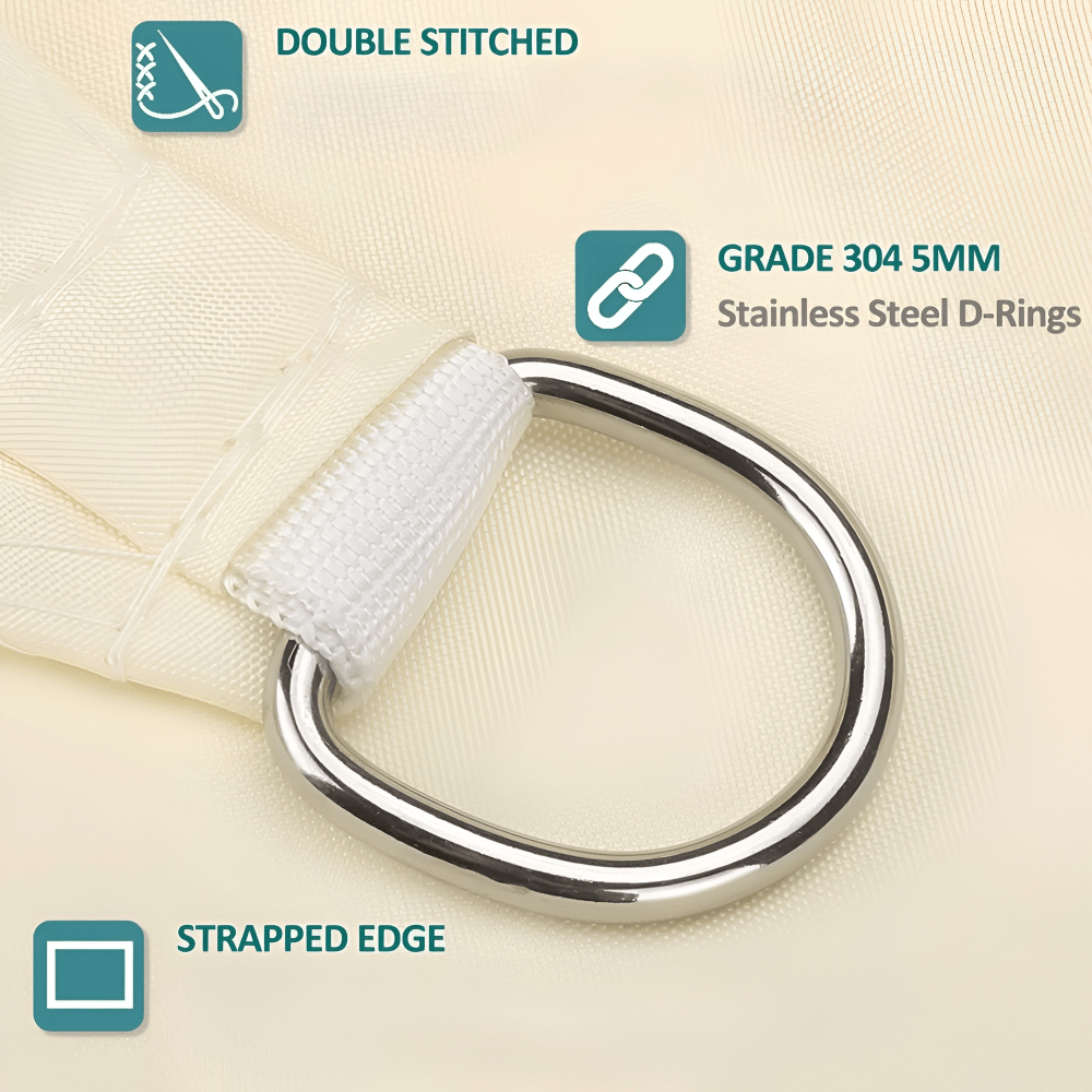 Voile d'ombrage imperméable avec protection UV pour terrasse et balcon