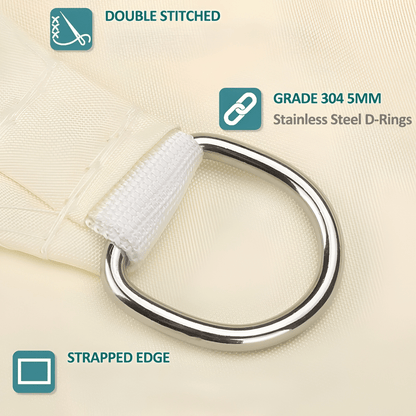 Voile d'ombrage imperméable avec protection UV pour terrasse et balcon