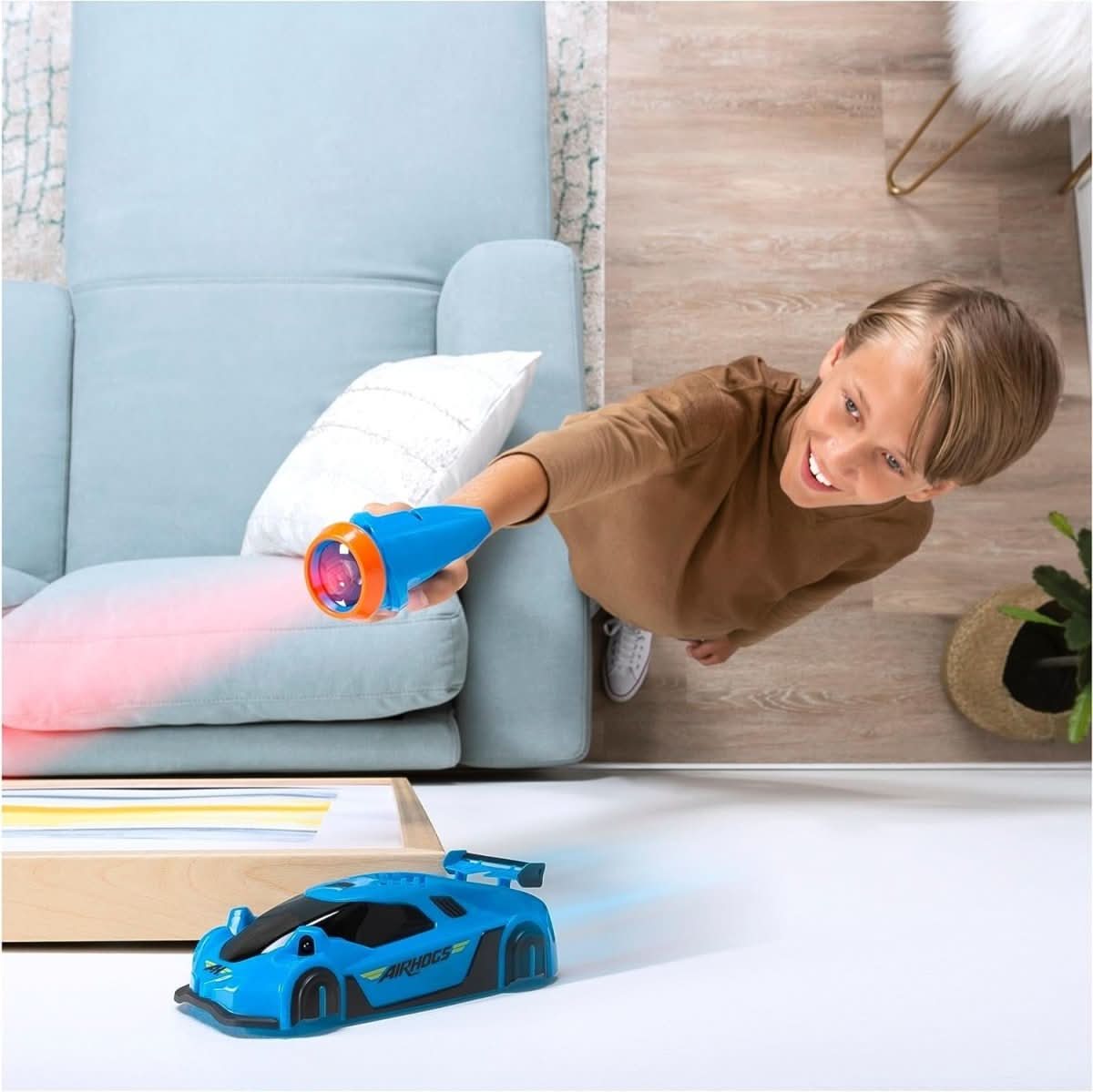 Voiture radiocommandée à commande laser grimpant aux murs pour enfants