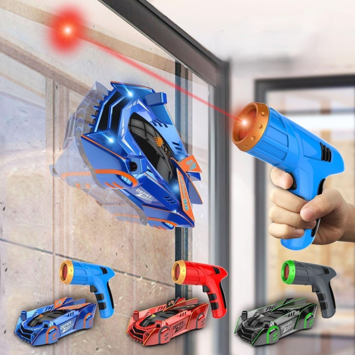 Voiture radiocommandée à commande laser grimpant aux murs pour enfants